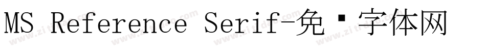 MS Reference Serif字体转换